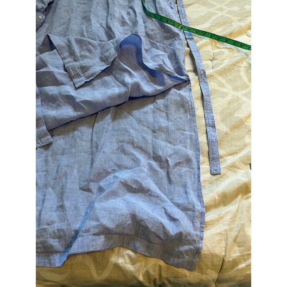 J.Crew Tall‎ Cabana dress in linen blue women’s medium tall - Picture 10 of 13